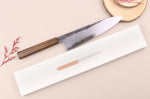 Couteau de chef 24cm japonais artisanal Hado Sumi B1D manche en chêne