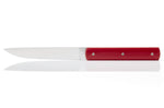 Coffret de 6 couteaux de table faits mains Perceval 888 rouge