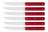 Coffret de 6 couteaux de table faits mains Perceval 888 rouge