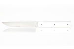 Coffret de 6 couteaux de table faits mains Perceval 888 blanc