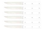 Coffret de 6 couteaux de table faits mains Perceval 888 blanc
