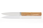 Coffret de 6 couteaux de table faits mains Perceval 9.47 en olivier