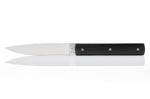 Coffret de 6 couteaux de table faits mains Perceval 9.47 en ébène du Gabon