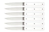 Coffret de 6 couteaux de table faits mains Perceval 9.47 blancs