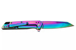 Couteau pliant Kershaw Misdirect KS.1365RBW manche en acier inoxydable rainbow 10,1cm