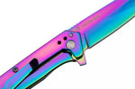 Couteau pliant Kershaw Misdirect KS.1365RBW manche en acier inoxydable rainbow 10,1cm