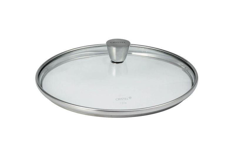 Couvercle Cristel 1826 en verre bombé à pontet en inox - 16cm
