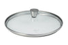 Couvercle Cristel 1826 en verre bombé à pontet en inox - 24cm
