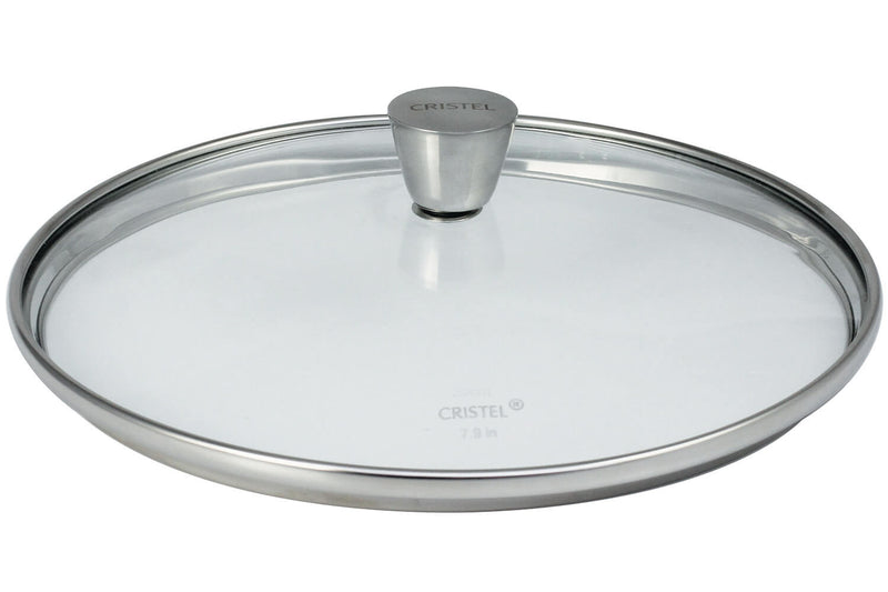 Couvercle Cristel 1826 en verre bombé à pontet en inox - 30cm