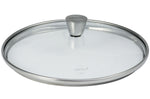 Couvercle Cristel 1826 en verre bombé à pontet en inox - 30cm