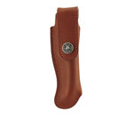 Etui MAX CAPDEBARTHES 37812 en cuir marron pour couteaux laguiole avec manche de 12cm