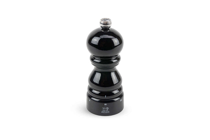 Moulin à sel manuel Peugeot Paris U'Select en bois laqué noir - 12 cm