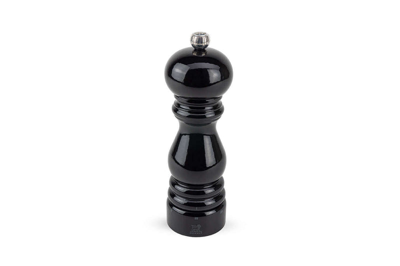 Moulin à sel manuel Peugeot Paris U'Select en bois laqué noir - 18 cm
