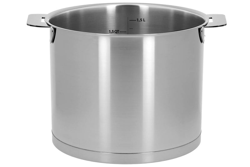 Casserole haute graduée Cristel Strate Amovible 14cm en acier inox 18/10