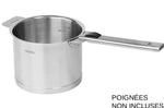 Casserole haute graduée Cristel Strate Amovible 14cm en acier inox 18/10