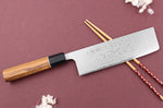 Couteau nakiri 16,5cm japonais artisanal Yuzo Damas VG10