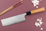 Couteau nakiri 16,5cm japonais artisanal Yuzo Damas VG10