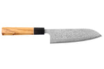 Couteau santoku 16,5cm japonais artisanal Yuzo Damas VG10