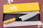Couteau santoku 16,5cm japonais artisanal Yuzo Damas VG10