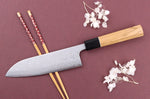 Couteau santoku 16,5cm japonais artisanal Yuzo Damas VG10