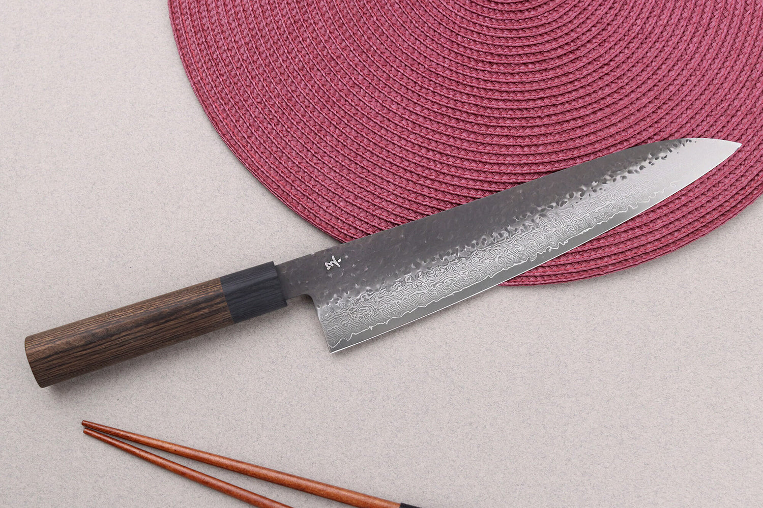 Couteau de chef 18cm japonais Shizu Hamono Gen VG10 damas