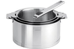 Set de 3 casseroles Cristel Strate Amovible en acier inox 18/10 + 1 poignée Strate inox