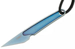 Couteau de cou CRKT HangTi 7065.CR manche 8,9cm en titanium bleu + étui