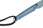 Couteau de cou CRKT HangTi 7065.CR manche 8,9cm en titanium bleu + étui