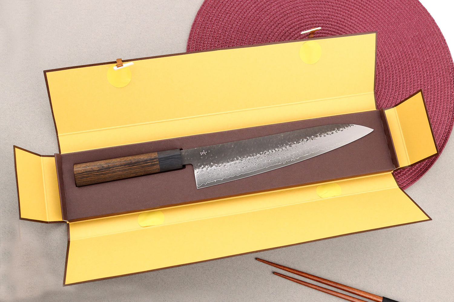 Couteau de chef 24cm japonais Shizu Hamono Gen VG10 damas