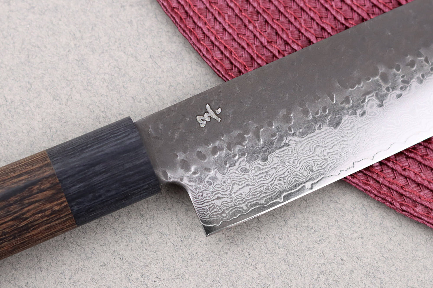 Couteau nakiri 13cm japonais Shizu Hamono Gen VG10 damas