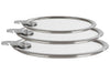 Set de 3 couvercles plats Cristel Strate Amovible 16 à 20cm en verre trempé