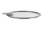 Set de 3 couvercles plats Cristel Strate Amovible 16 à 20cm en verre trempé