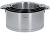 Set de 4 casseroles Cristel Strate Amovible en acier inox 18/10 - 14, 16, 18 et 20cm