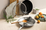 Set de 4 couvercles plats Cristel Strate Amovible 14 à 20cm en verre trempé