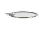 Set de 4 couvercles plats Cristel Strate Amovible 14 à 20cm en verre trempé
