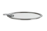 Set de 4 couvercles plats Cristel Strate Amovible 14 à 20cm en verre trempé