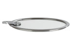 Set de 4 couvercles plats Cristel Strate Amovible 14 à 20cm en verre trempé