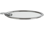 Set de 4 couvercles plats Cristel Strate Amovible 14 à 20cm en verre trempé
