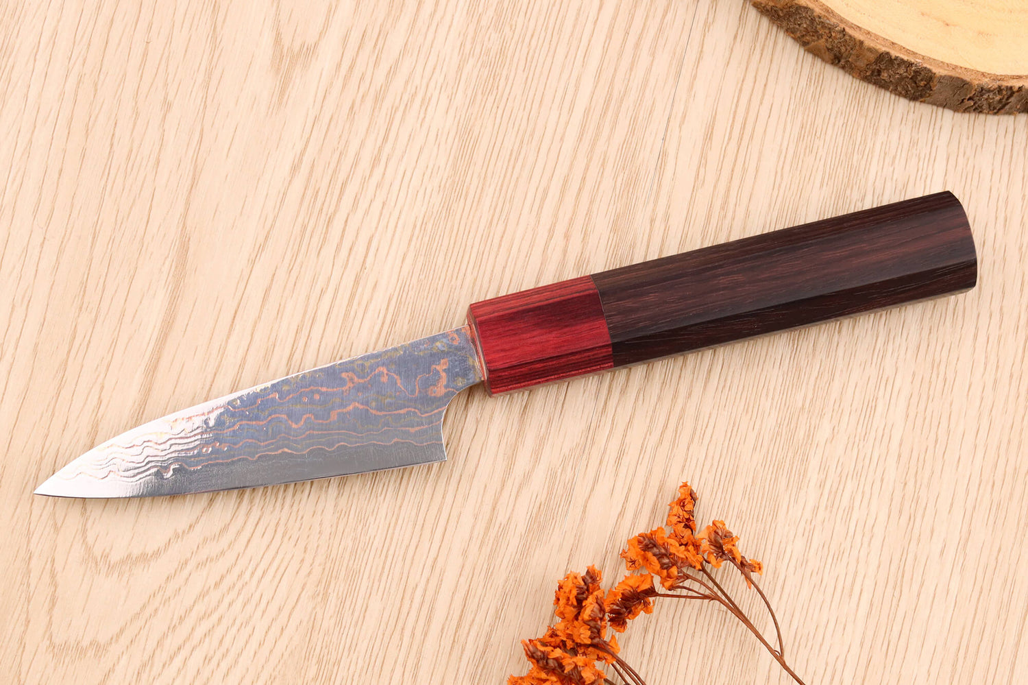 Couteau d'office 9cm japonais artisanal Takeshi Saji VG10 Rainbow
