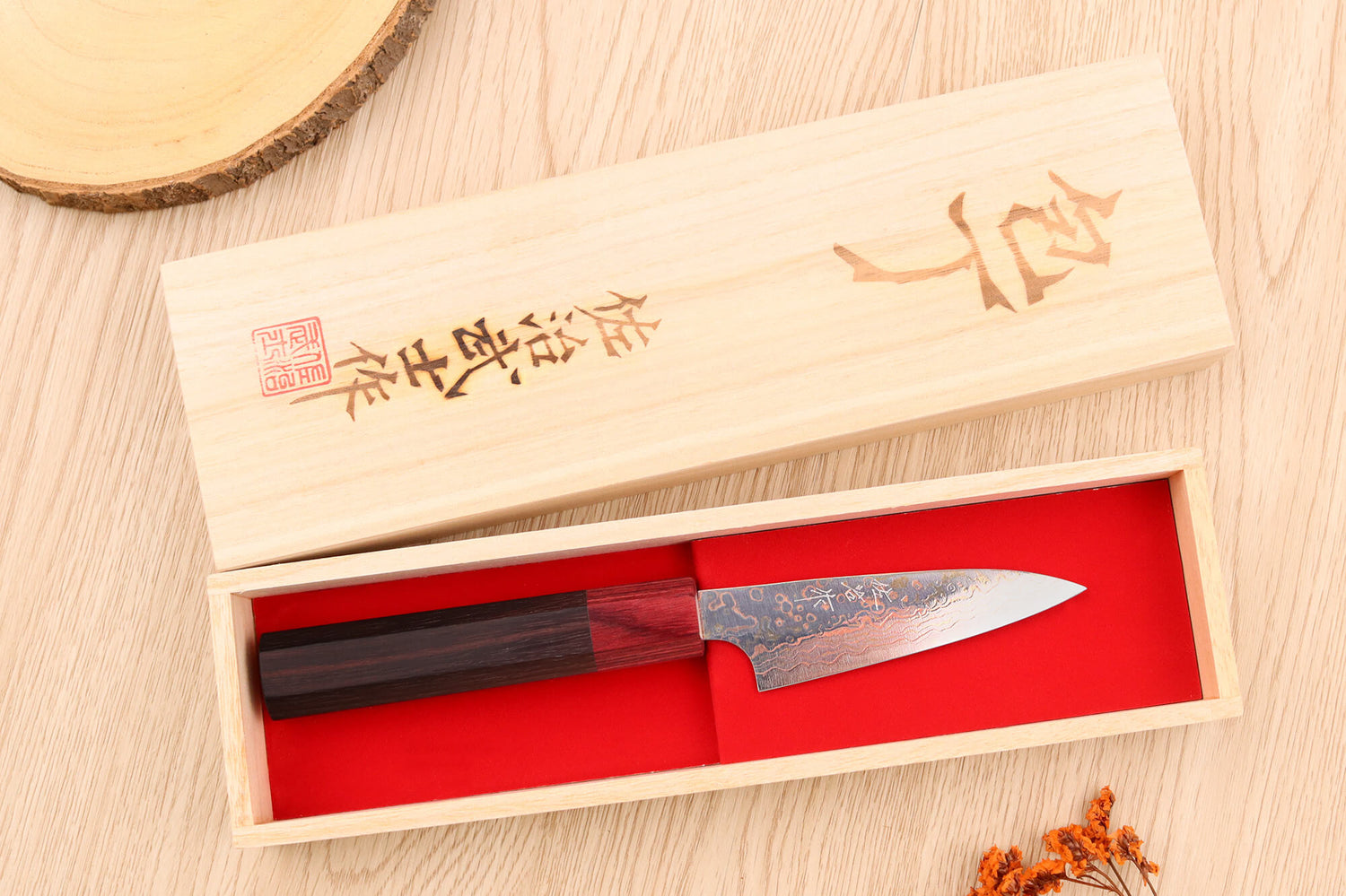Couteau d'office 9cm japonais artisanal Takeshi Saji VG10 Rainbow