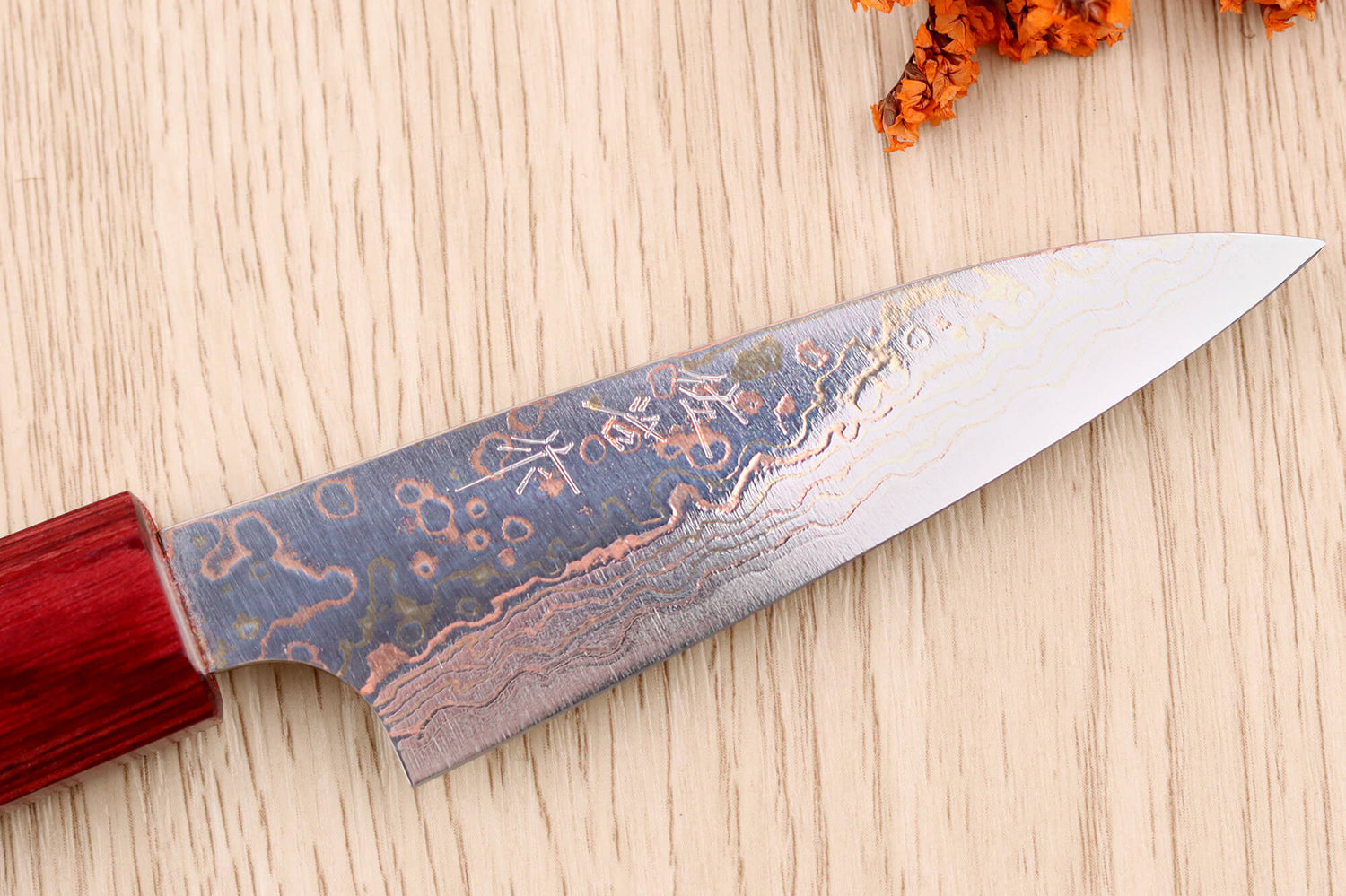 Couteau d'office 9cm japonais artisanal Takeshi Saji VG10 Rainbow