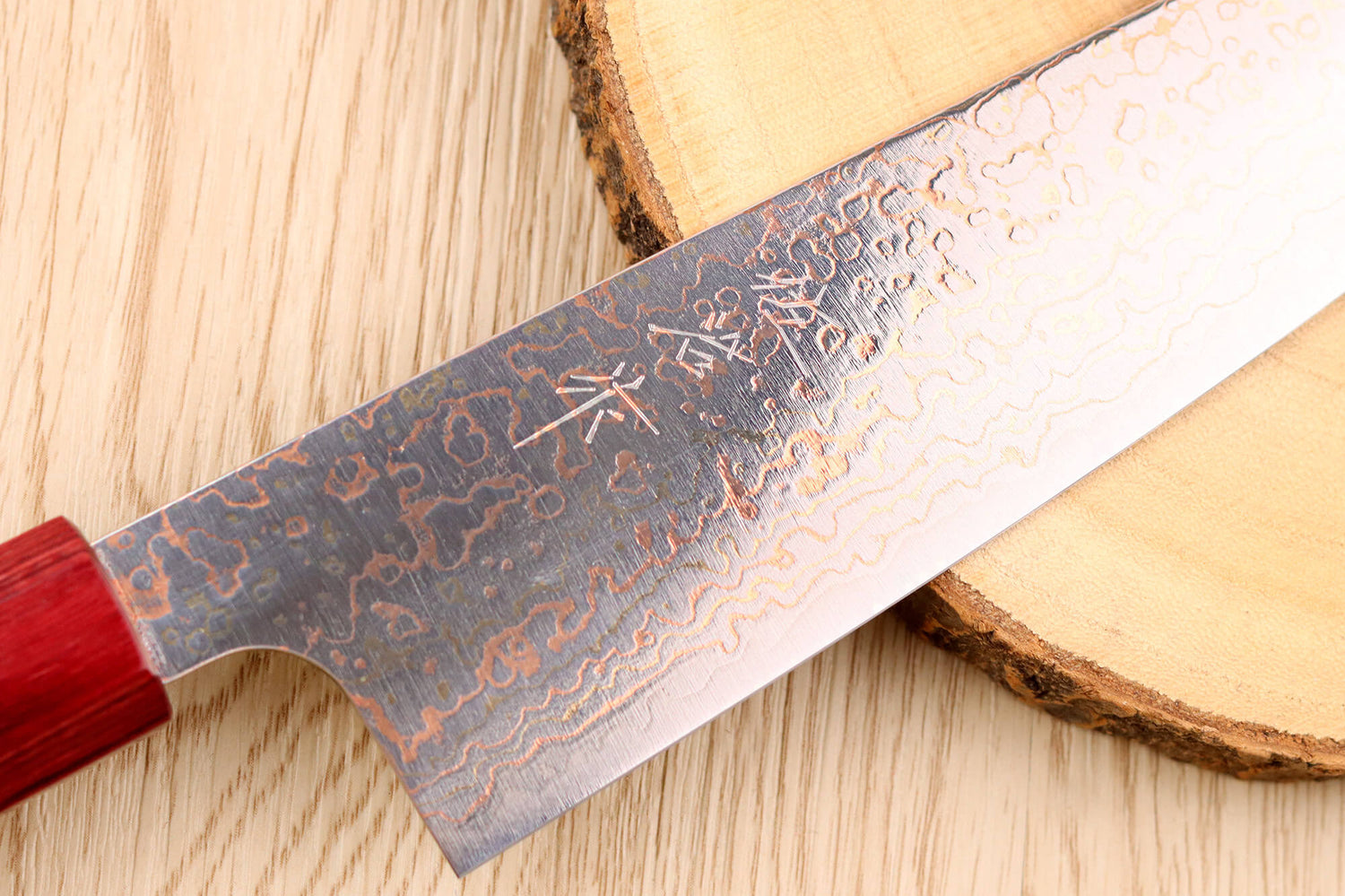 Couteau bunka 16,5cm japonais artisanal Takeshi Saji VG10 Rainbow