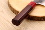 Couteau bunka 16,5cm japonais artisanal Takeshi Saji VG10 Rainbow