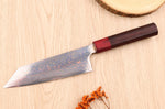 Couteau bunka 16,5cm japonais artisanal Takeshi Saji VG10 Rainbow