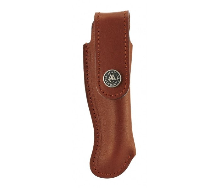 Etui MAX CAPDEBARTHES 37811 en cuir marron pour couteaux laguiole avec manche de 11cm