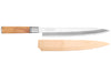 Couteau yanagiba 24cm Wusaki Olive 7Cr manche en olivier + saya
