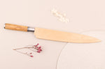 Couteau yanagiba 24cm Wusaki Olive 7Cr manche en olivier + saya
