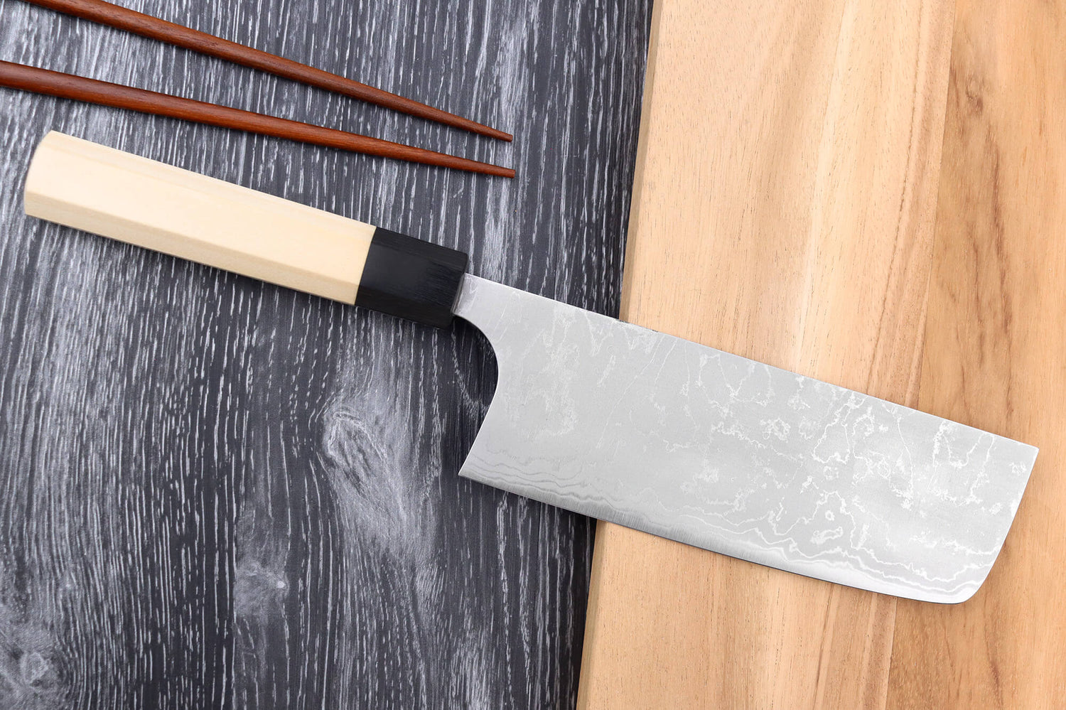 Couteau nakiri japonais artisanal Masakage Shimo 16,5cm Shirogami