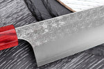 Couteau kiritsuke japonais artisanal Yoshimi Kato Minamo SG2 Tsuchime 21cm