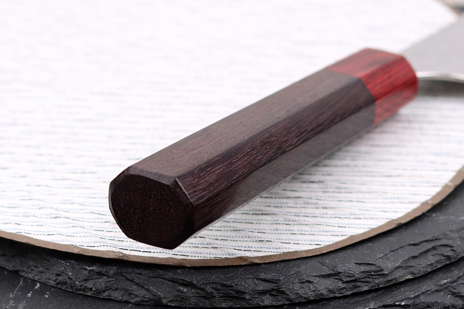 Couteau kiritsuke japonais artisanal Yoshimi Kato Minamo SG2 Tsuchime 21cm